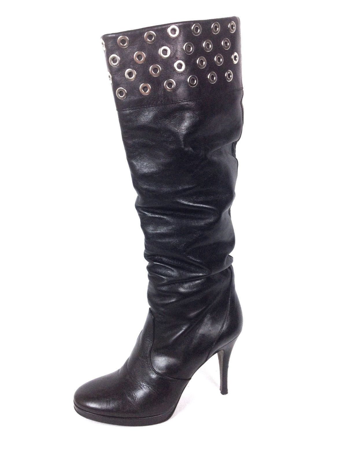 Via Spiga Shoes 7.5 Womens Black Leather Boots For Sale - Item #1474248