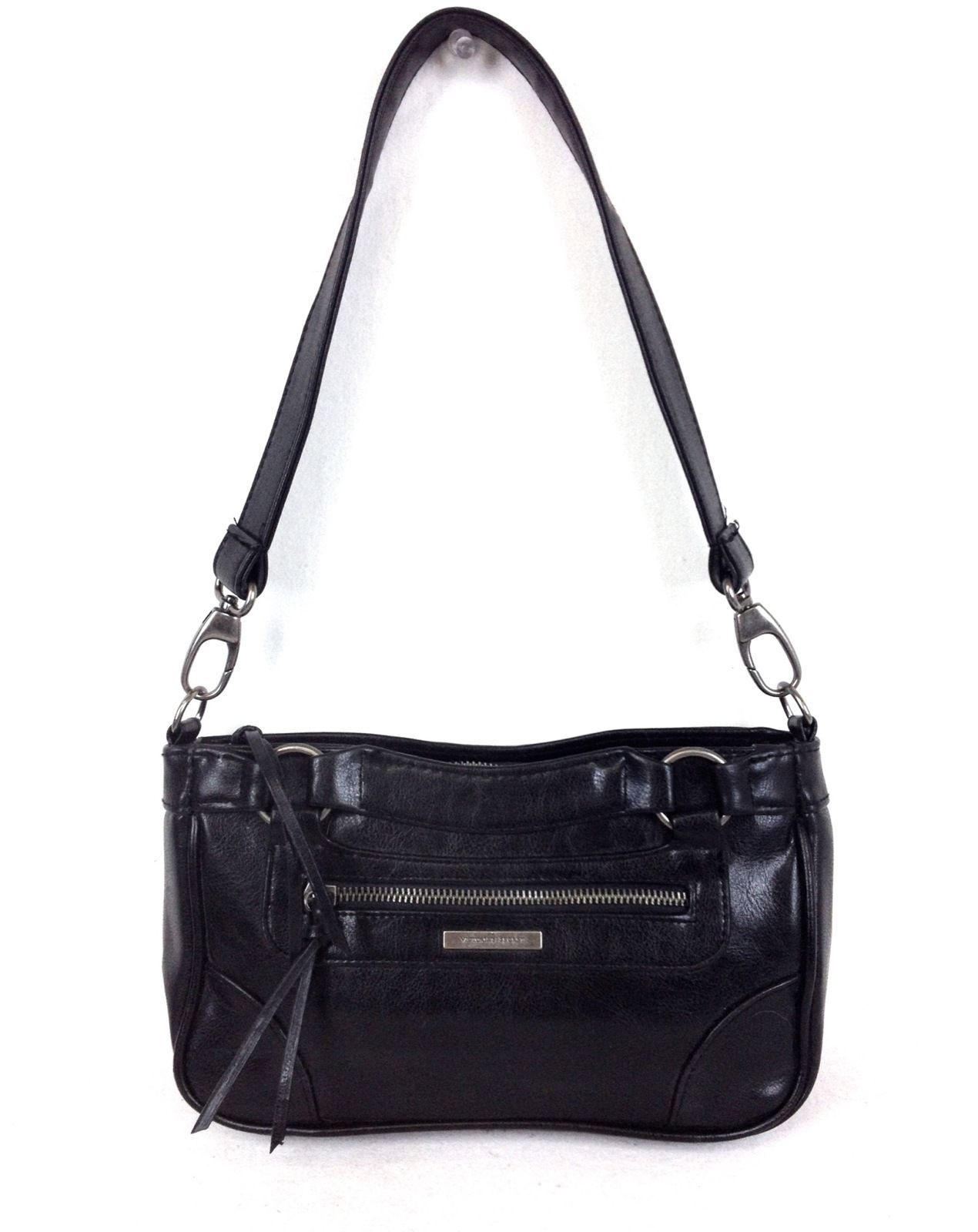 Victorias Secret Purse Black Leather Handbag Womens Small For Sale - Item #1474156